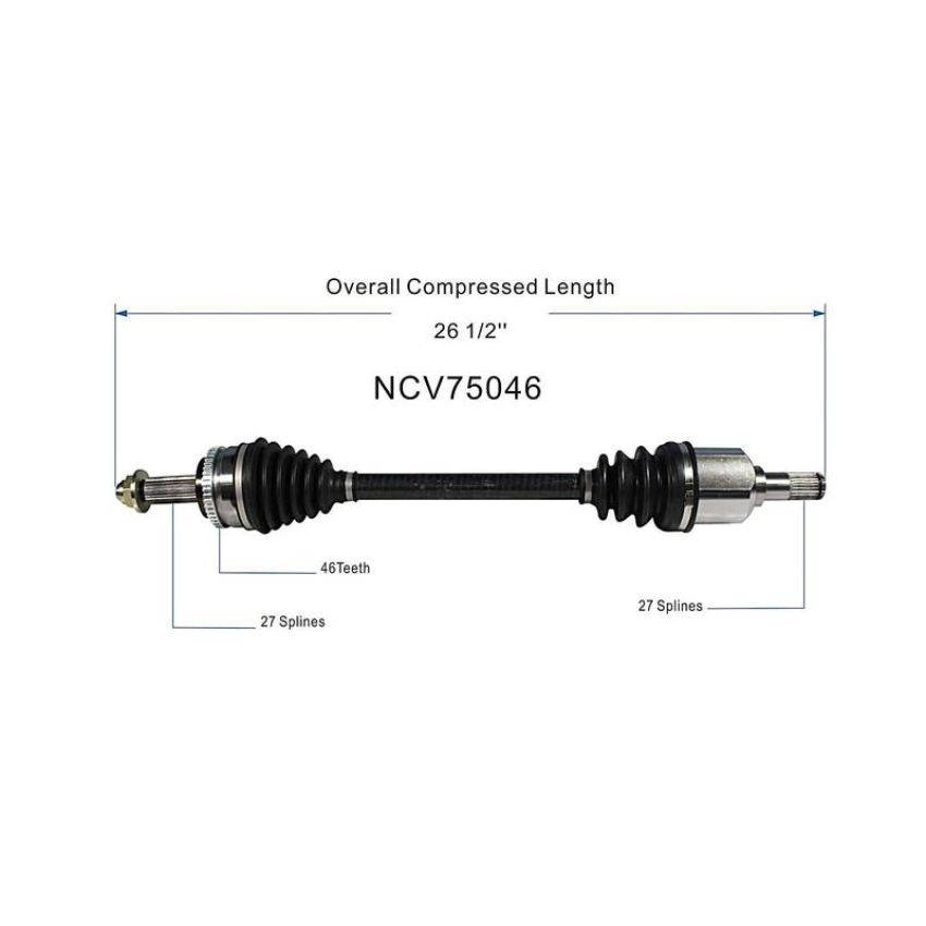GSP NCV75046 12-13 Kia Soul (2.0) CV Axle Assembly  - Front Left