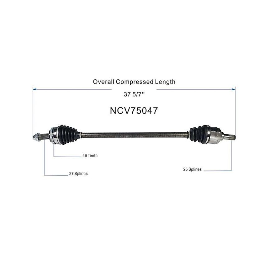 GSP NCV75047 12-13 Kia Soul Base CV Axle Assembly  - Front Right