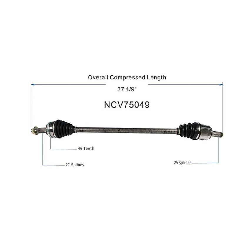 GSP NCV75049 12-13 Kia Soul Base CV Axle Assembly  - Front Right