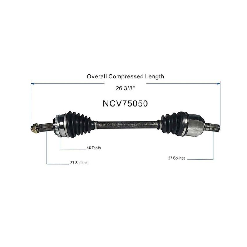 GSP NCV75050 14-19 Kia Soul CV Axle Assembly  - Front Left