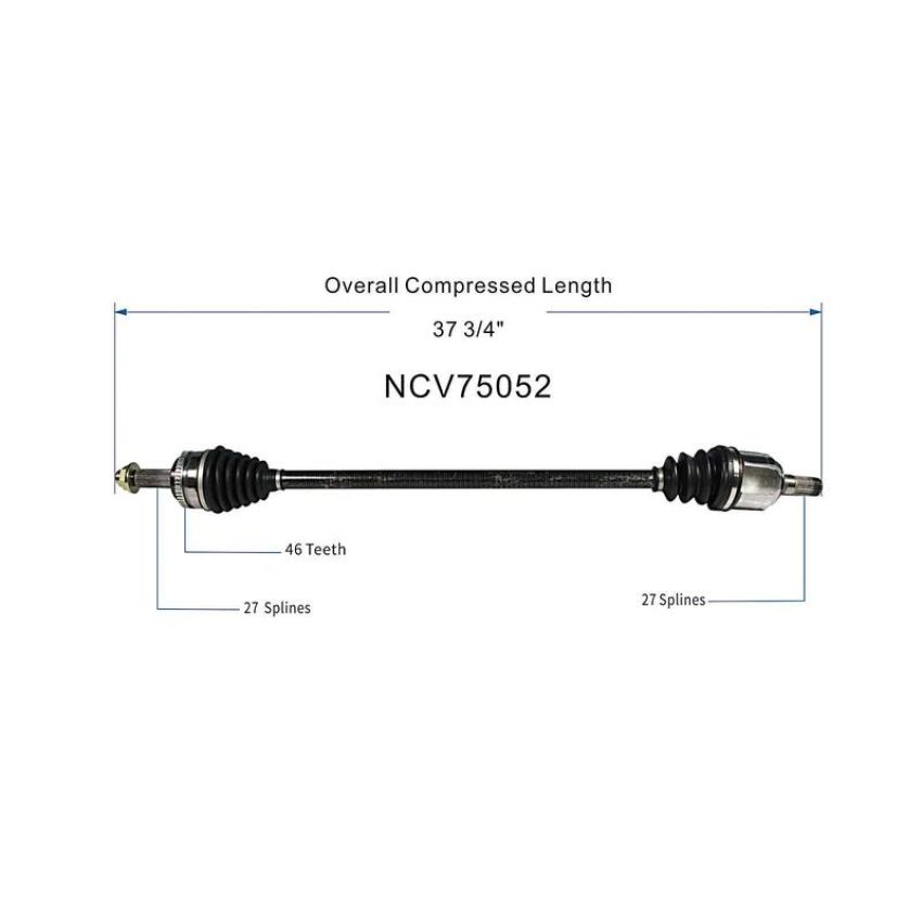 GSP NCV75052 14-19 Kia Soul CV Axle Assembly  - Front Right