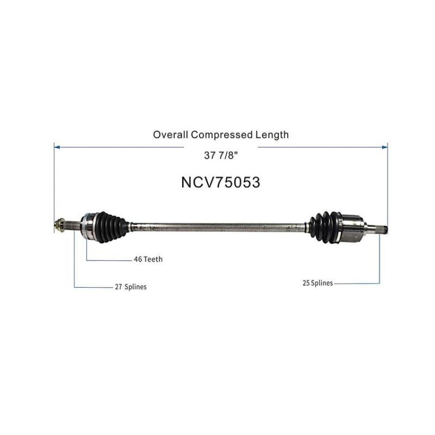 GSP NCV75053 14-19 Kia Soul CV Axle Assembly  - Front Right