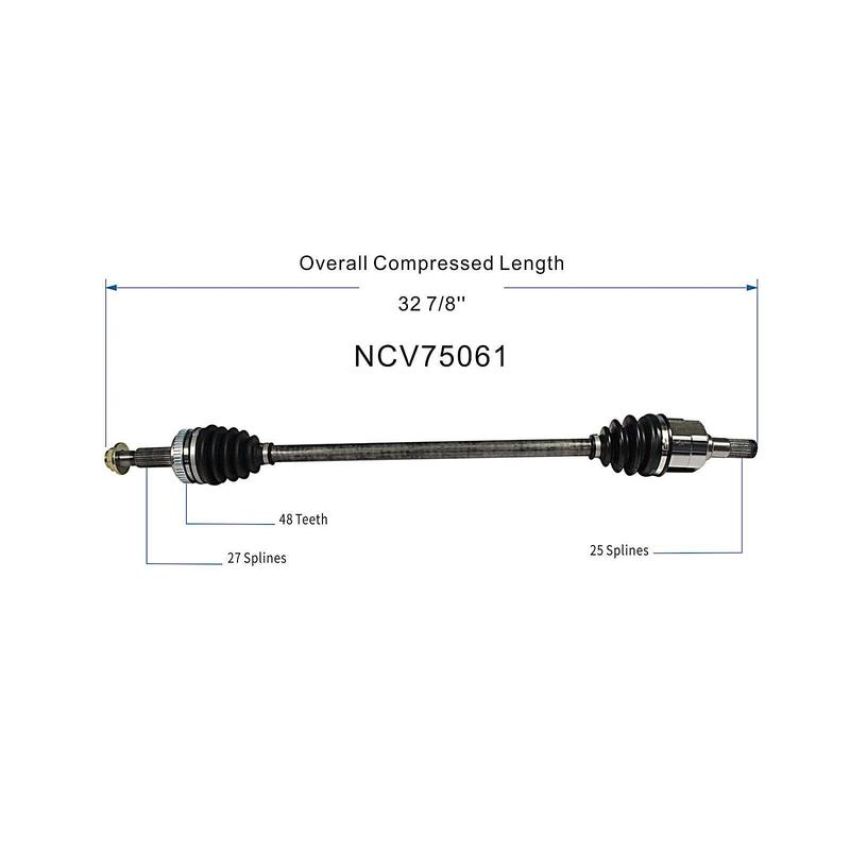 GSP NCV75061 09-16 Kia Sportage CV Axle Assembly  - Rear Left