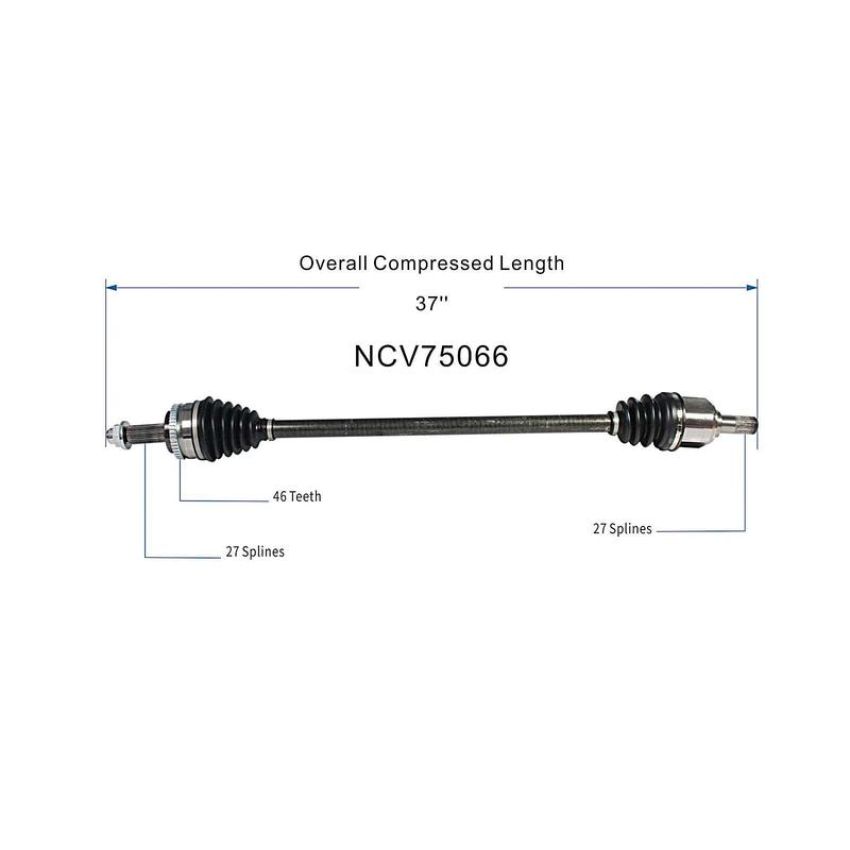 GSP NCV75066 Kia (2.0) CV Axle Assembly  - Front Right