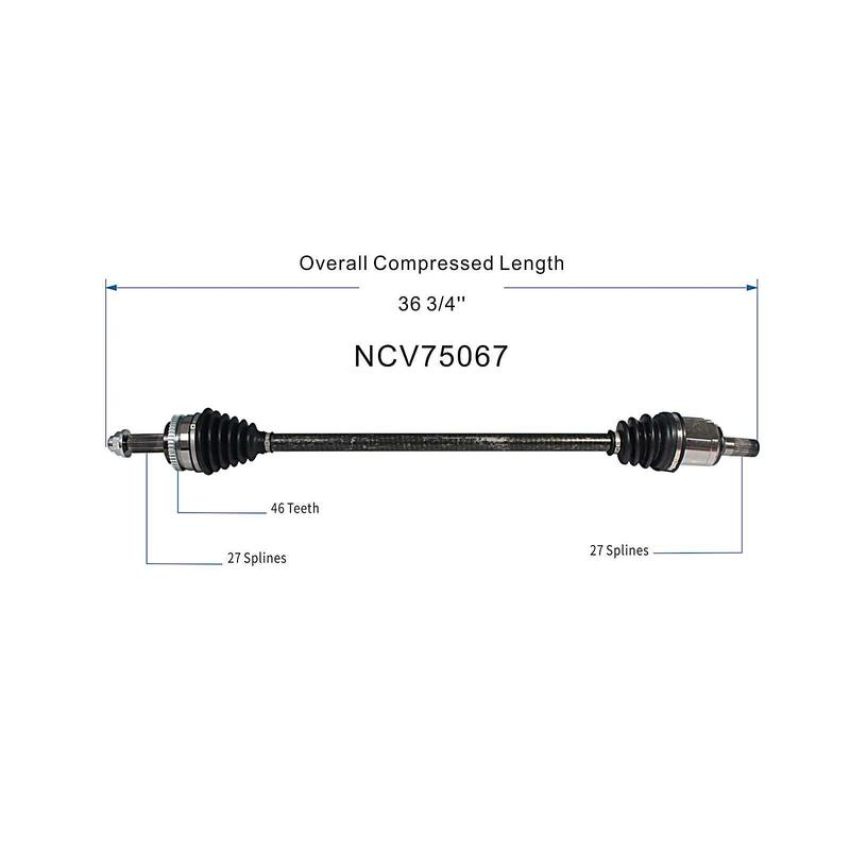 GSP NCV75067 Kia (2.4) CV Axle Assembly  - Front Right