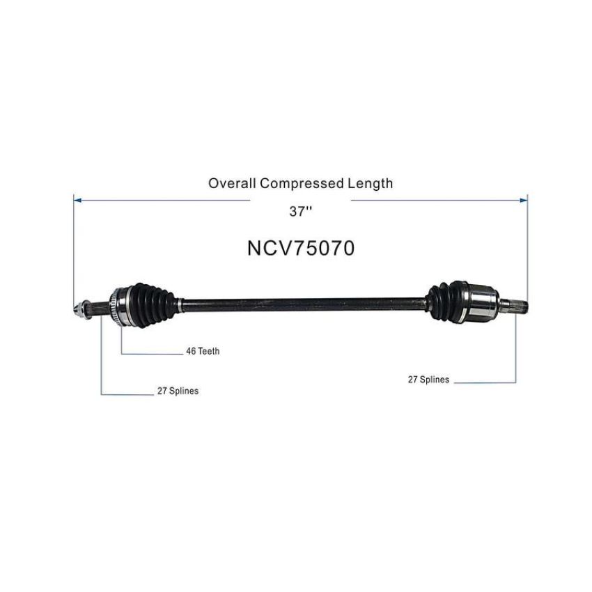 GSP NCV75070 Kia (2.0) CV Axle Assembly  - Front Right