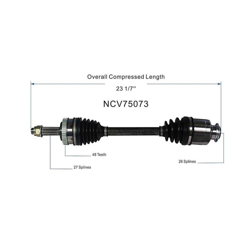 GSP NCV75073 Hyundai, Kia (2.4 - AWD) CV Axle Assembly  - Front Right