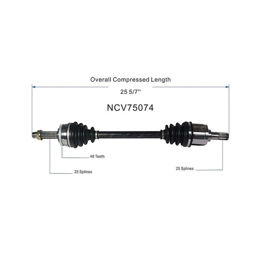 GSP NCV75074 13-17 Kia Rio CV Axle Assembly  - Front Left