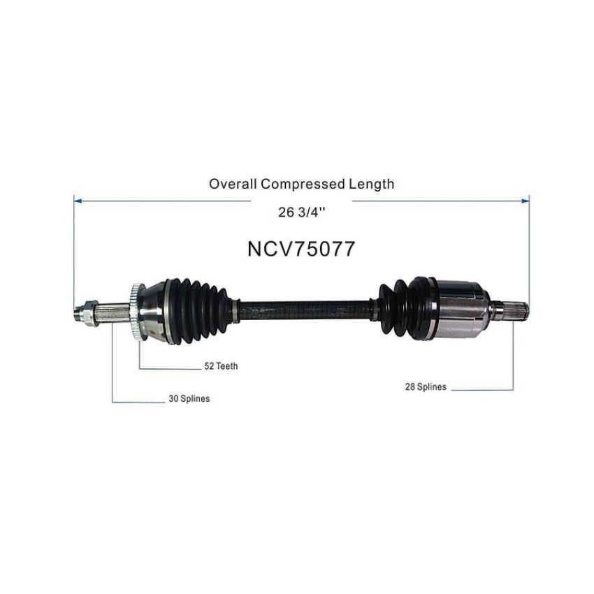 GSP NCV75077 16-18 Kia Sorento (2.4) CV Axle Assembly  - Front Left