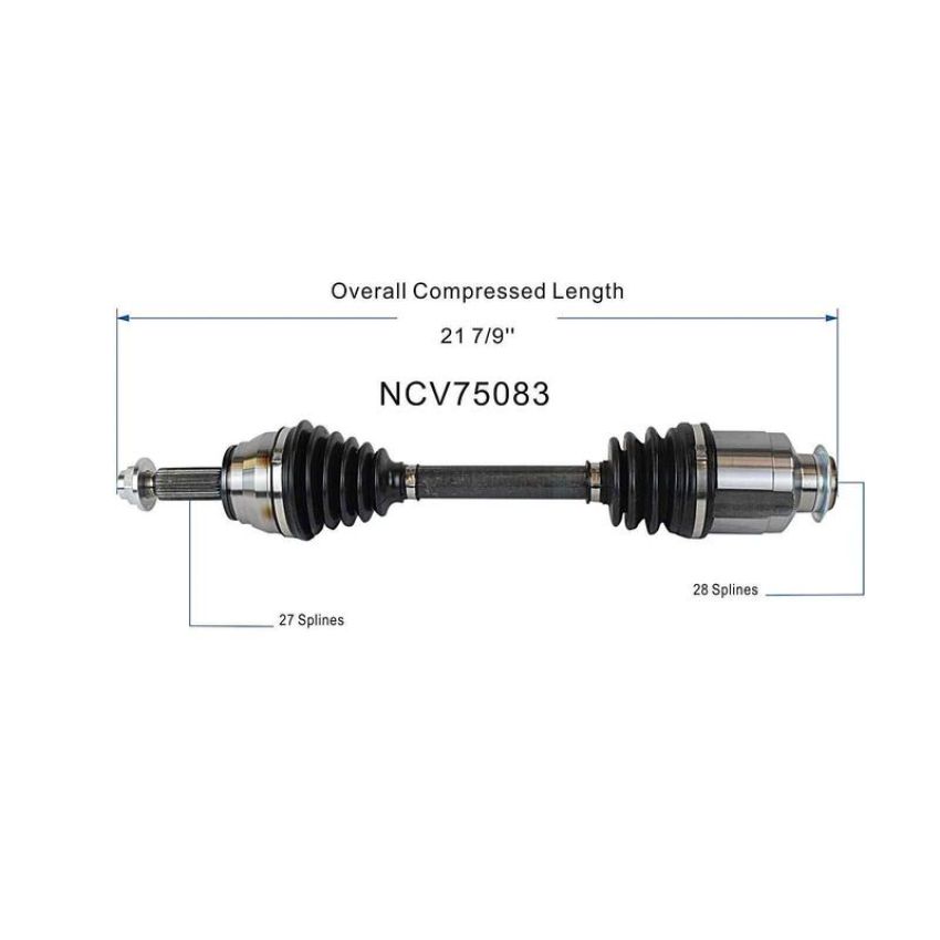 GSP NCV75083 Hyundai, Kia CV Axle Assembly  - Front Right