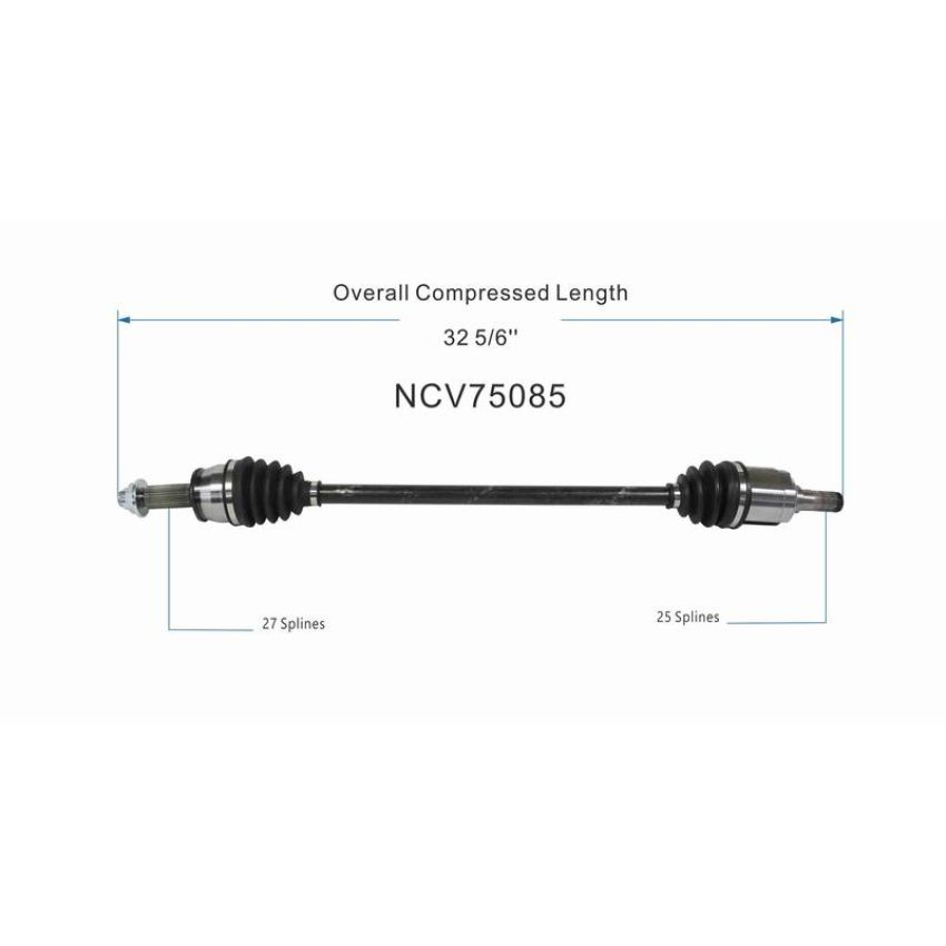 GSP NCV75085 18-23 Hyundai Kona CV Axle Assembly  - Rear Right