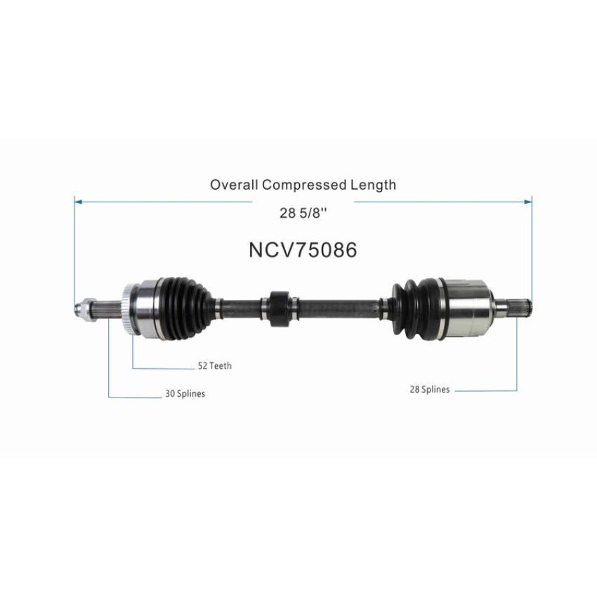 GSP NCV75086 15-21 Kia Sedona CV Axle Assembly  - Front Left