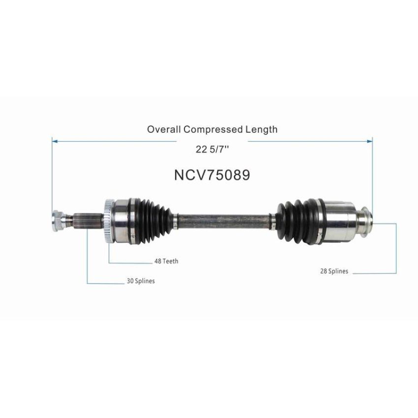 GSP NCV75089 Hyundai, Kia (2.4 - AWD) CV Axle Assembly  - Front Right
