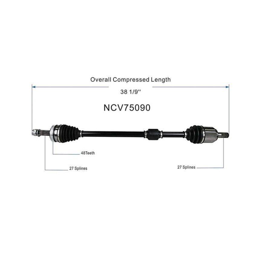 GSP NCV75090 11-15 Kia Optima (2.4) CV Axle Assembly  - Front Right