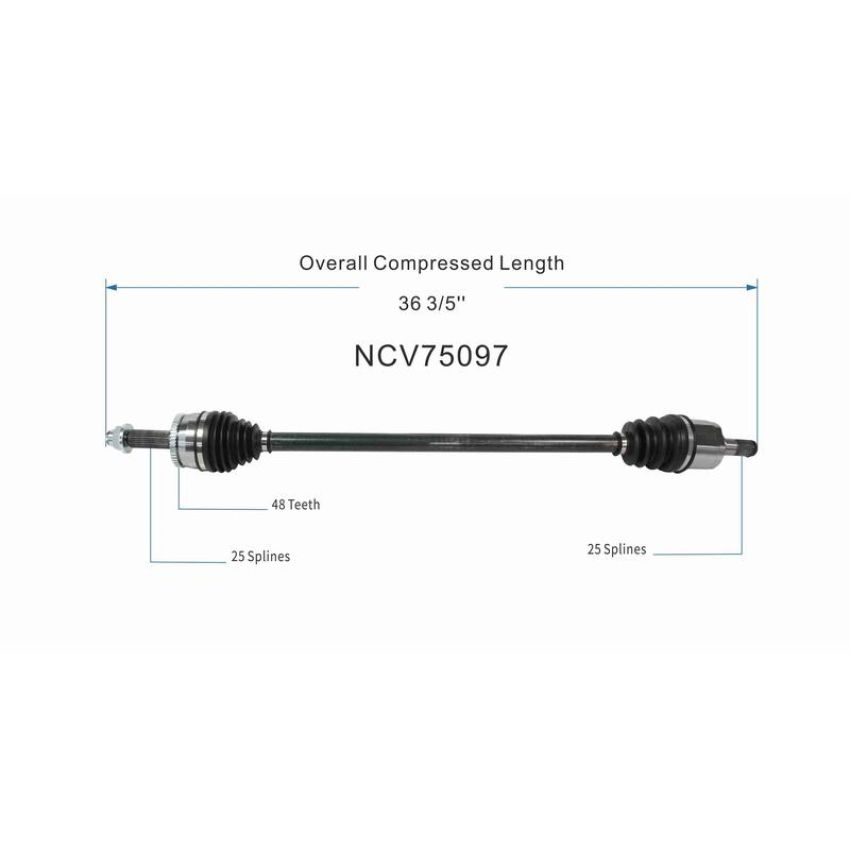 GSP NCV75097 13-17 Kia Rio CV Axle Assembly  - Front Right