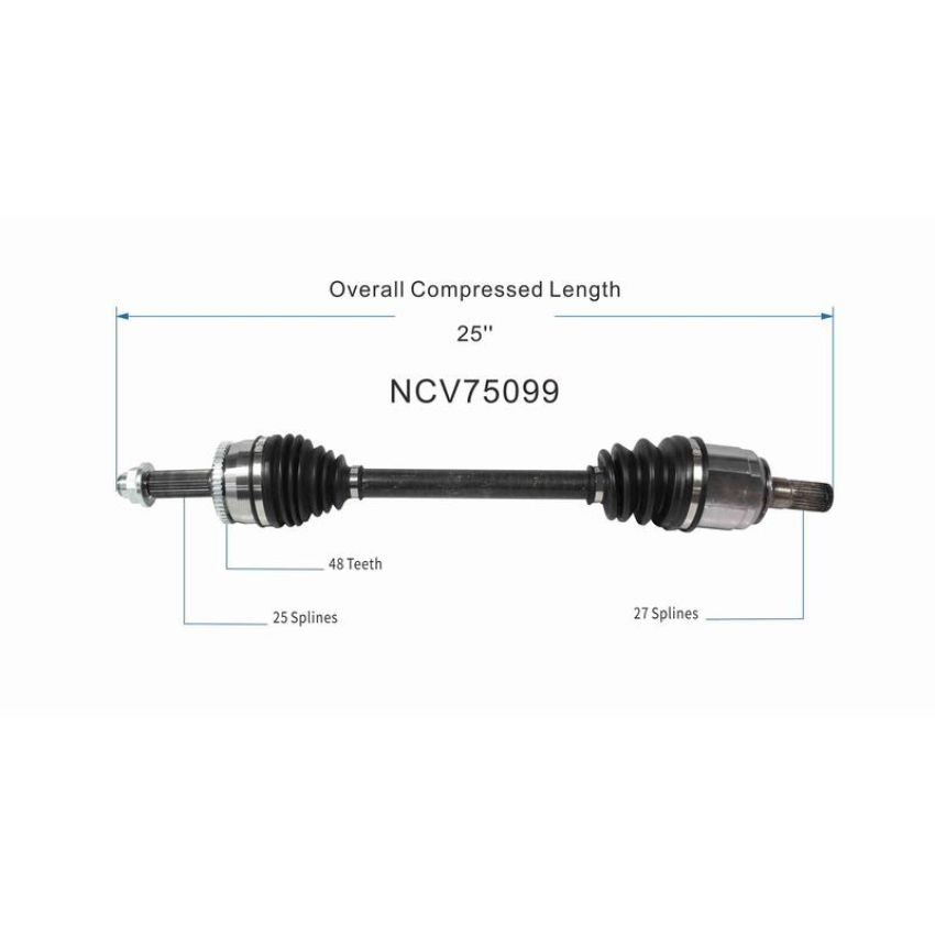 GSP NCV75099 13-17 Kia Rio CV Axle Assembly  - Front Left
