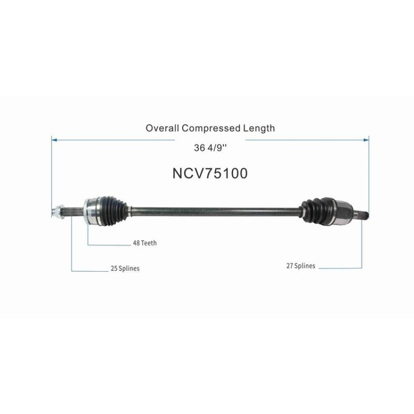 GSP NCV75100 13-17 Kia Rio CV Axle Assembly  - Front Right