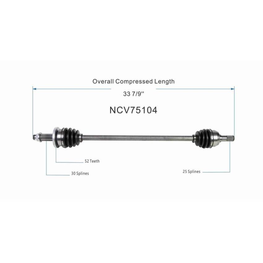 GSP NCV75104 16-20 Kia Sorento (2.0, 2.4, 3.3) CV Axle Assembly  - Rear Right