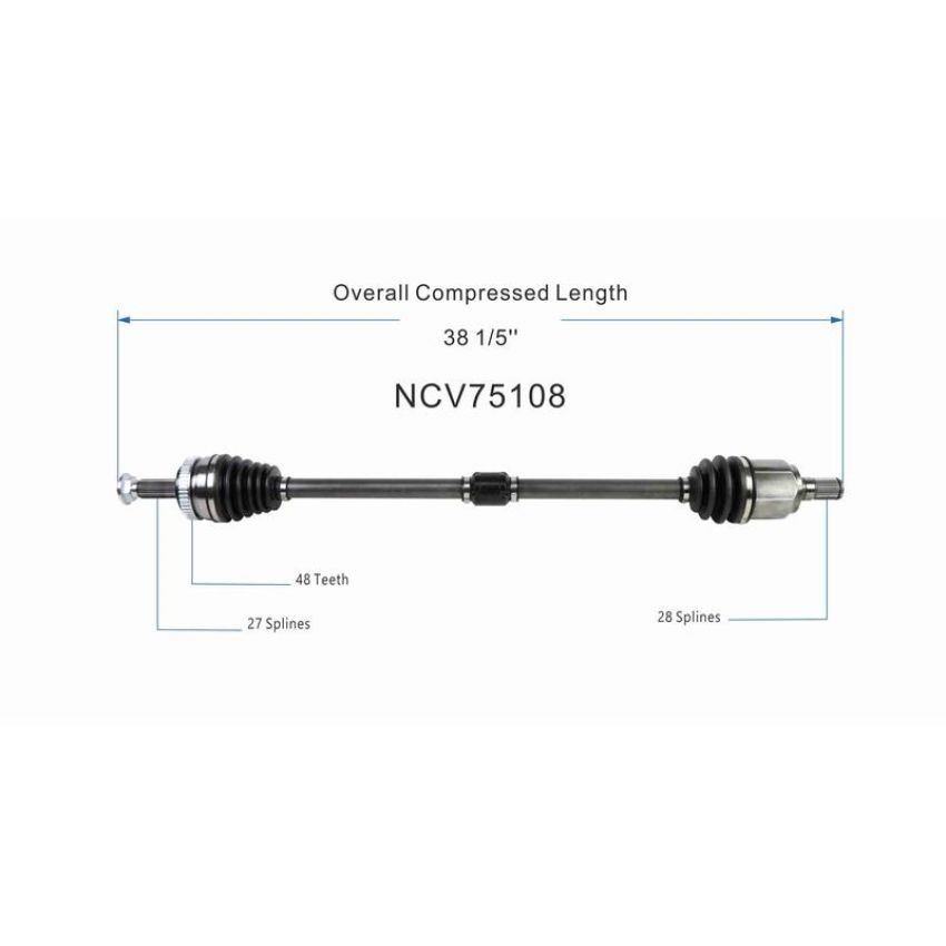 GSP NCV75108 12-13 Kia Optima (2.4) CV Axle Assembly  - Front Right