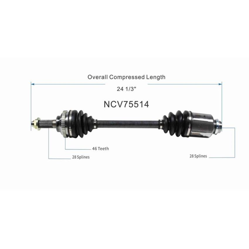 GSP NCV75514 Kia (1.8) CV Axle Assembly  - Front Right