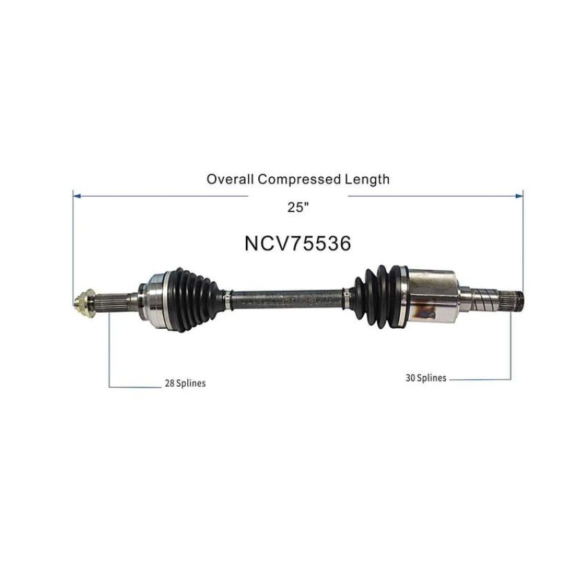 GSP NCV75536 03-09 Kia Sorento CV Axle Assembly  - Front Left
