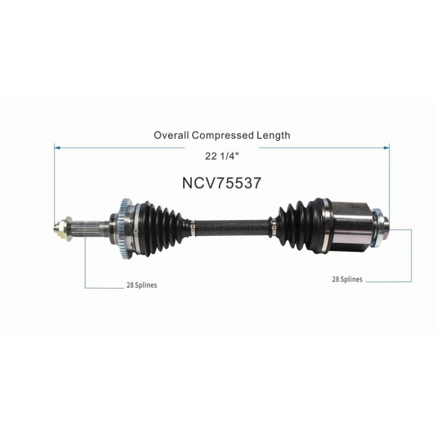 GSP NCV75537 03-09 Kia Sorento CV Axle Assembly  - Front Right