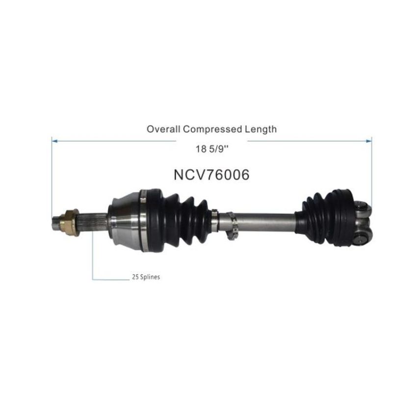 GSP NCV76006 14-20 Fiat 500L CV Axle Assembly  - Front Right