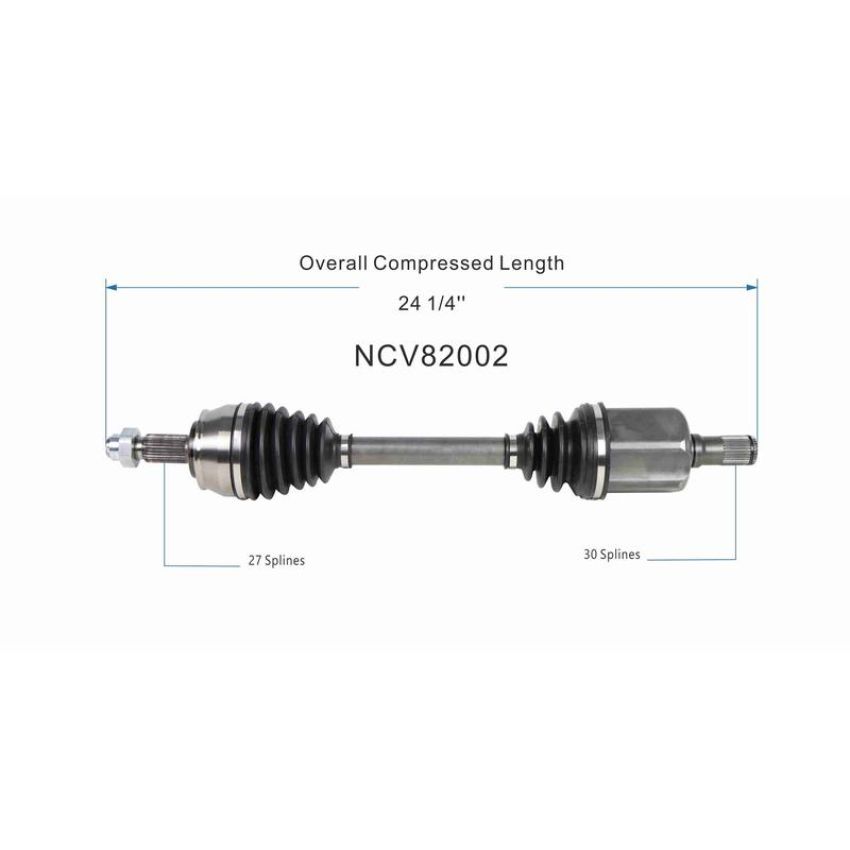 GSP NCV82002 14-18 Jeep Cherokee (2.4, 3.2 - AWD/FWD) CV Axle Assembly