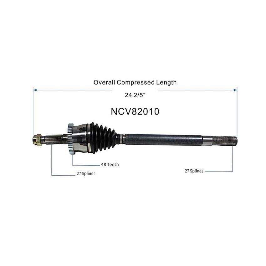 GSP NCV82010 99-04 Jeep Grand Cherokee CV Axle Assembly  - Front Left