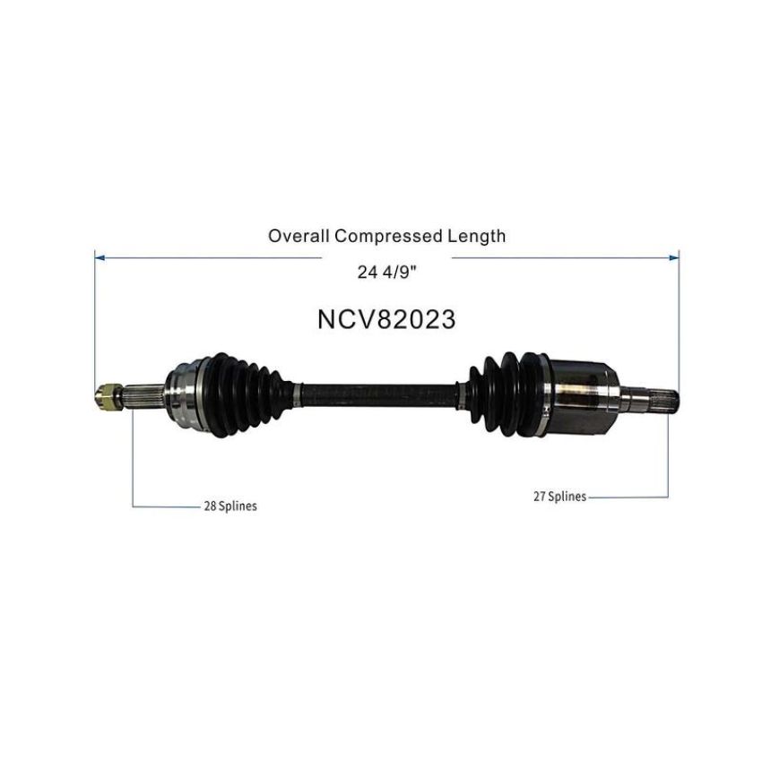 GSP NCV82023 Jeep (2.0, 2.4 - 4WD/FWD) CV Axle Assembly  - Front Left