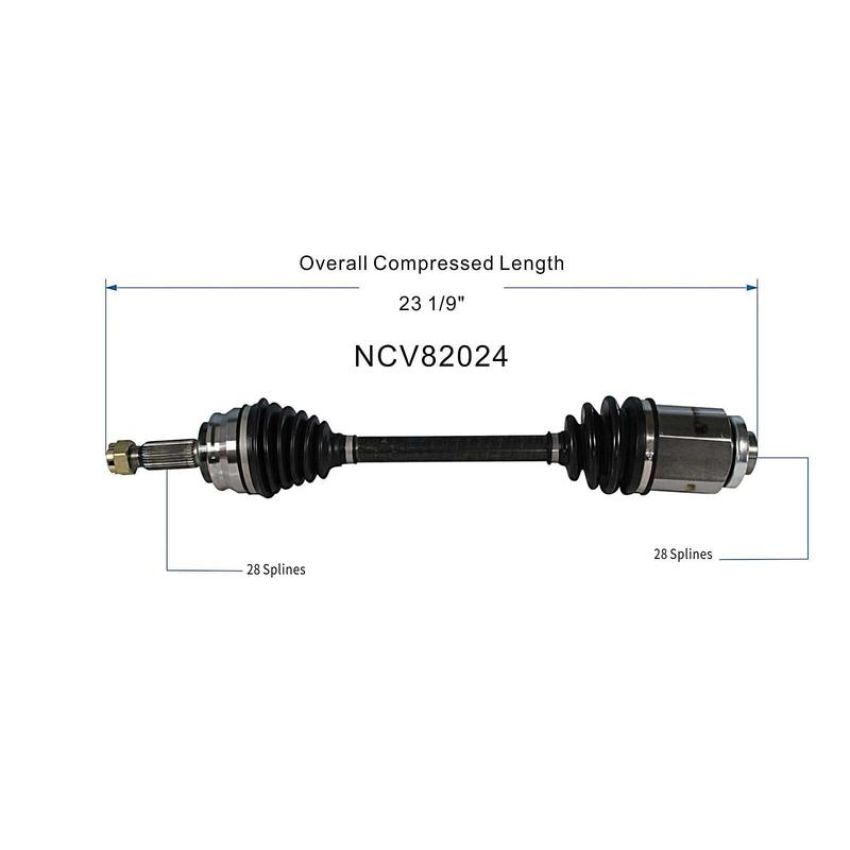 GSP NCV82024 Jeep (2.0, 2.4 - FWD) CV Axle Assembly  - Front Right