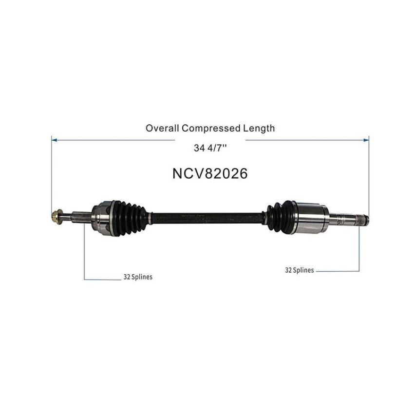 GSP NCV82026 Dodge, Jeep (3.6, 5.7 - AWD/RWD) CV Axle Assembly  - Rear