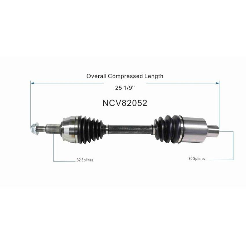 GSP NCV82052 Chrysler, Jeep (2.4, 3.2, 3.6 - AWD) CV Axle Assembly