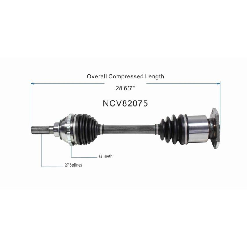 GSP NCV82075 92-01 AM General Hummer CV Axle Assembly  - Front Right
