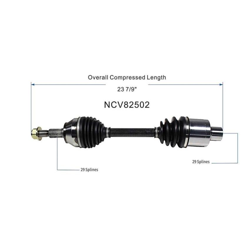 GSP NCV82502 Jeep (3.0, 3.7, 4.7, 5.7, 6.1) CV Axle Assembly  - Front Right