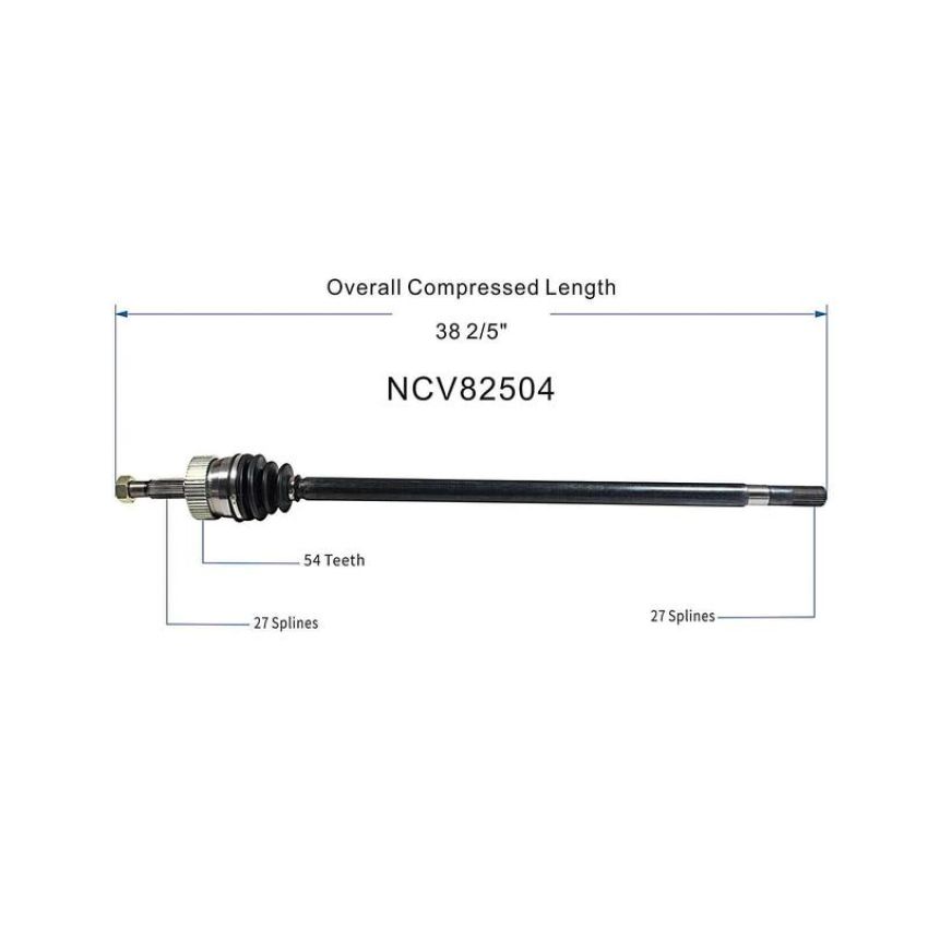 GSP NCV82504 Jeep (4WD) CV Axle Assembly  - Front Right