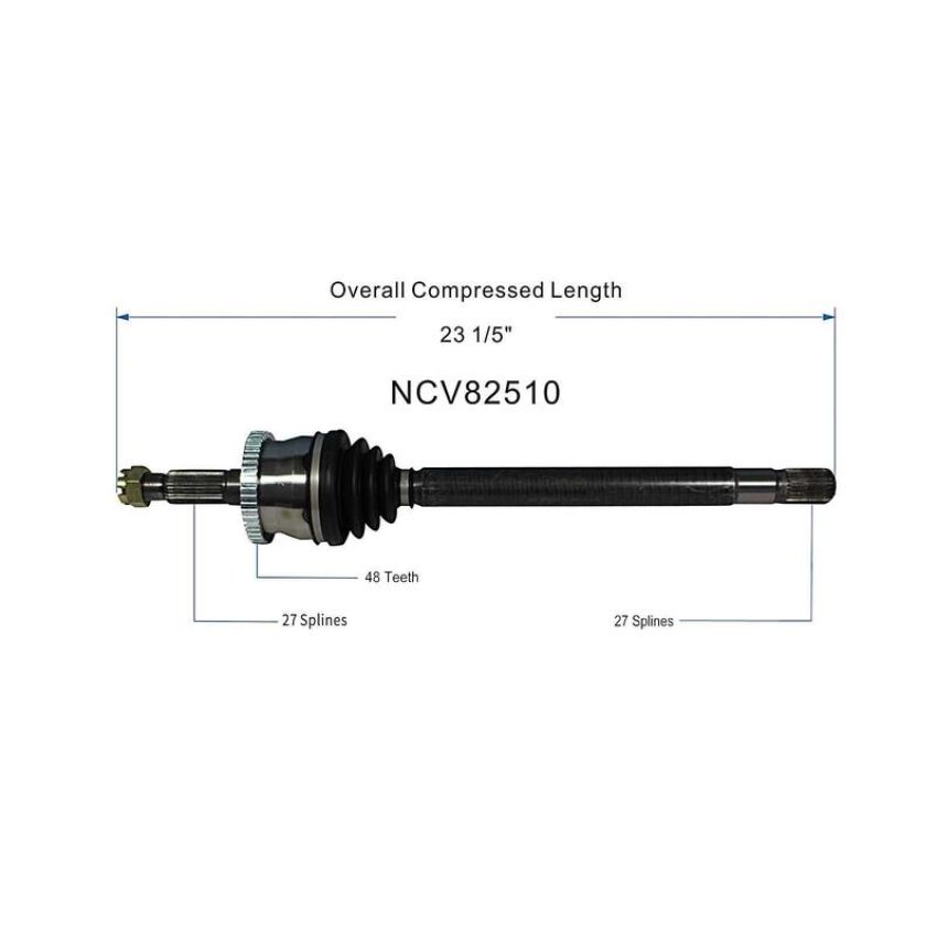 GSP NCV82510 99-04 Jeep Grand Cherokee CV Axle Assembly  - Front Left