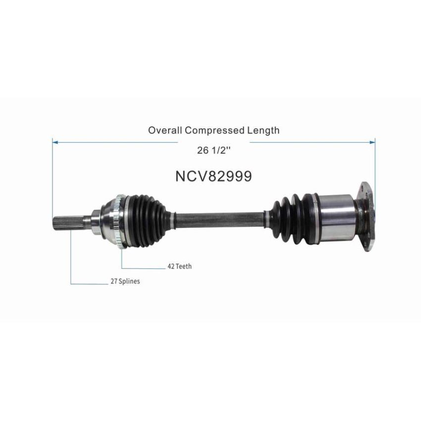 GSP NCV82999 92-01 AM General Hummer CV Axle Assembly  - Rear