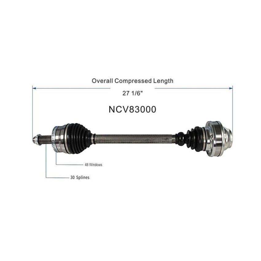 GSP NCV83000 03-05 Land Rover Range Rover CV Axle Assembly  - Rear
