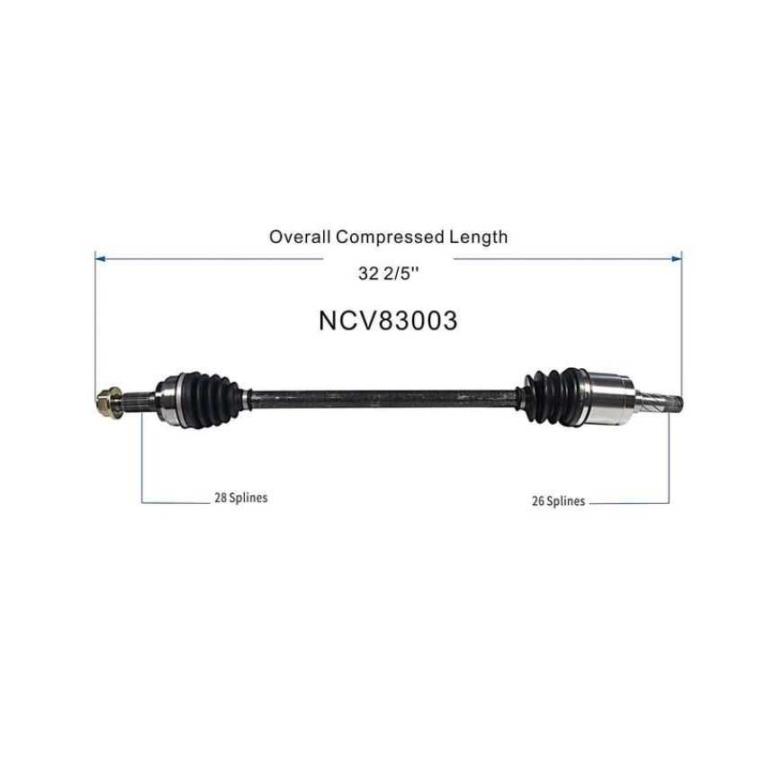 GSP NCV83003 11-15 Land Rover LR2 CV Axle Assembly  - Rear