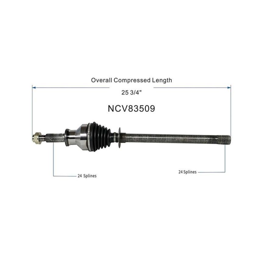 GSP NCV83509 03-04 Land Rover Discovery CV Axle Assembly  - Front Right