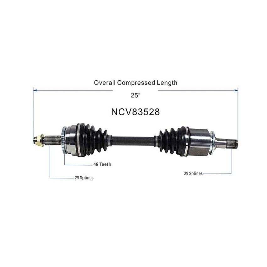 GSP NCV83528 Land Rover CV Axle Assembly  - Front Left