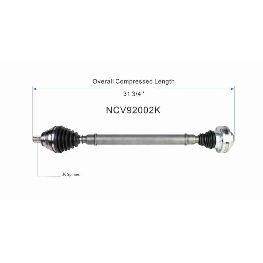 GSP NCV92002K Volkswagen CV Axle Assembly  - Front Right