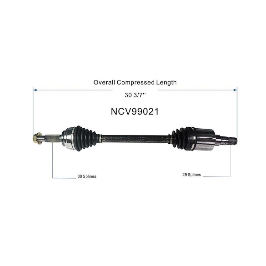 GSP NCV99021 12-16 Tesla S CV Axle Assembly  - Front Left