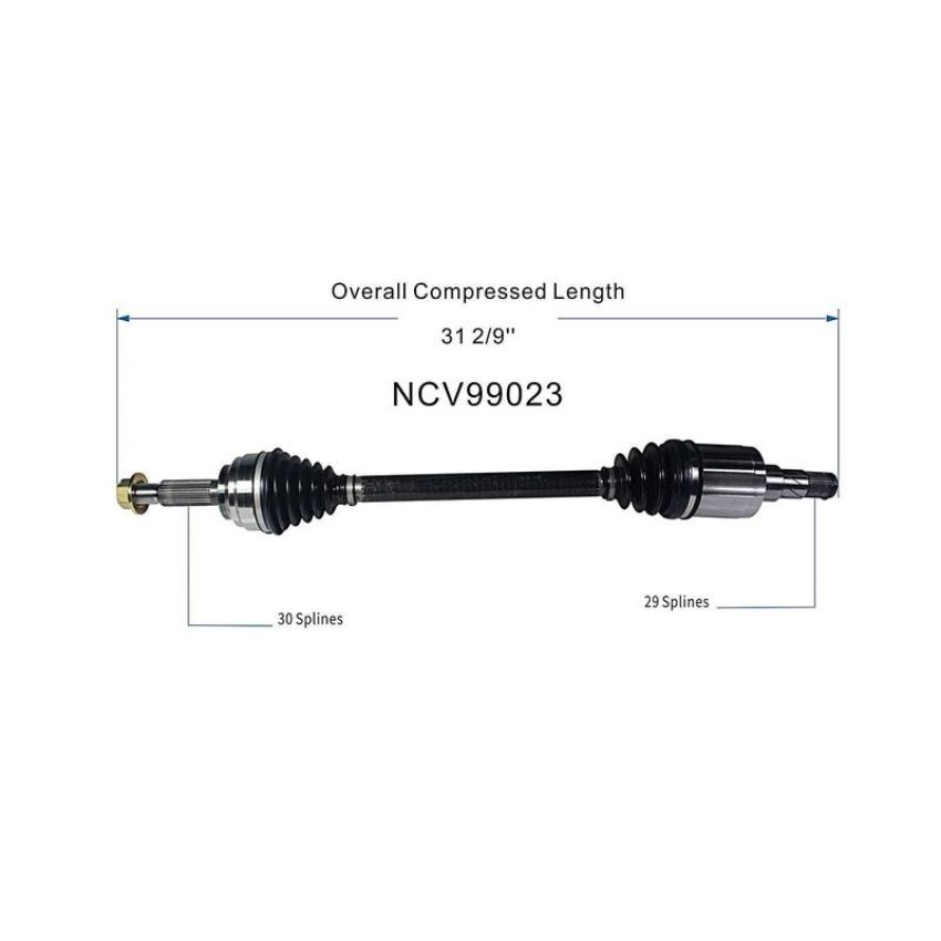 GSP NCV99023 17-19 Tesla S CV Axle Assembly  - Front Left