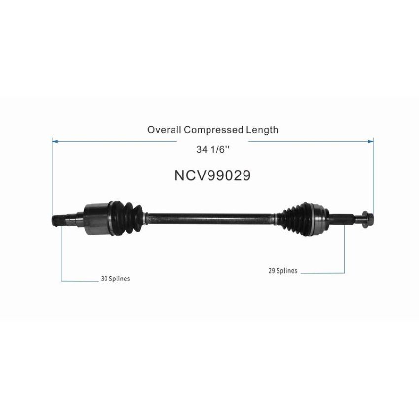 GSP NCV99029 Tesla CV Axle Assembly  - Rear
