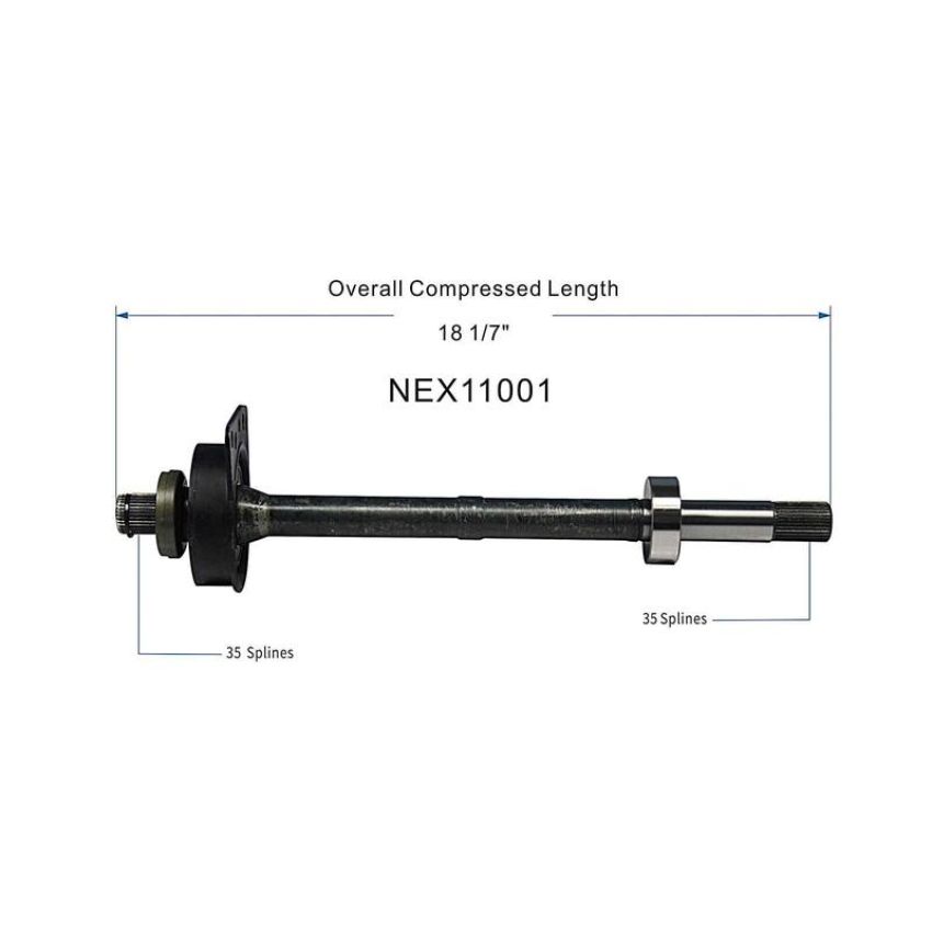 GSP NEX11001 Ford, Mercury (2.3, 2.5 - FWD) CV Intermediate Shaft  - Front Right