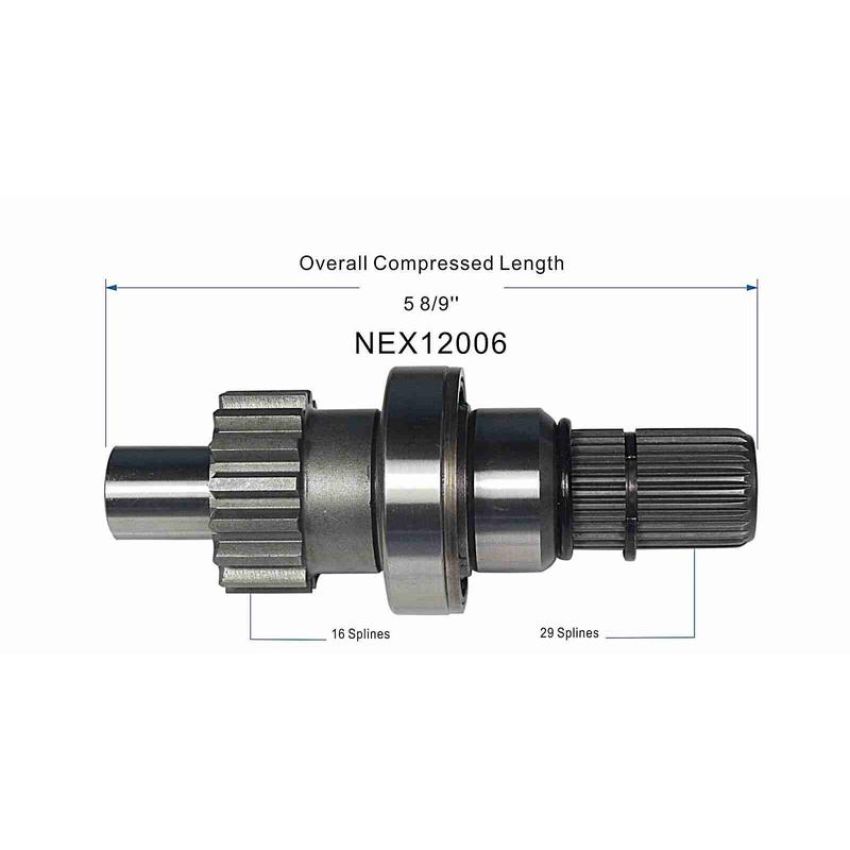 GSP NEX12006 Dodge, Ram (4WD) CV Intermediate Shaft  - Front Right