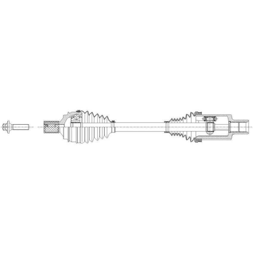 GSP PR48084 Mercedes-Benz (3.0) CV Axle Assembly  - Front Left