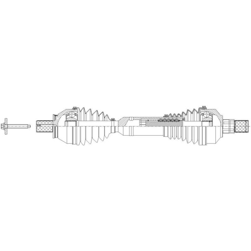 GSP PR73069 10-16 Volvo XC60 (2.5, 3.0, 3.2 - AWD/FWD) CV Axle Assembly  - Front Left
